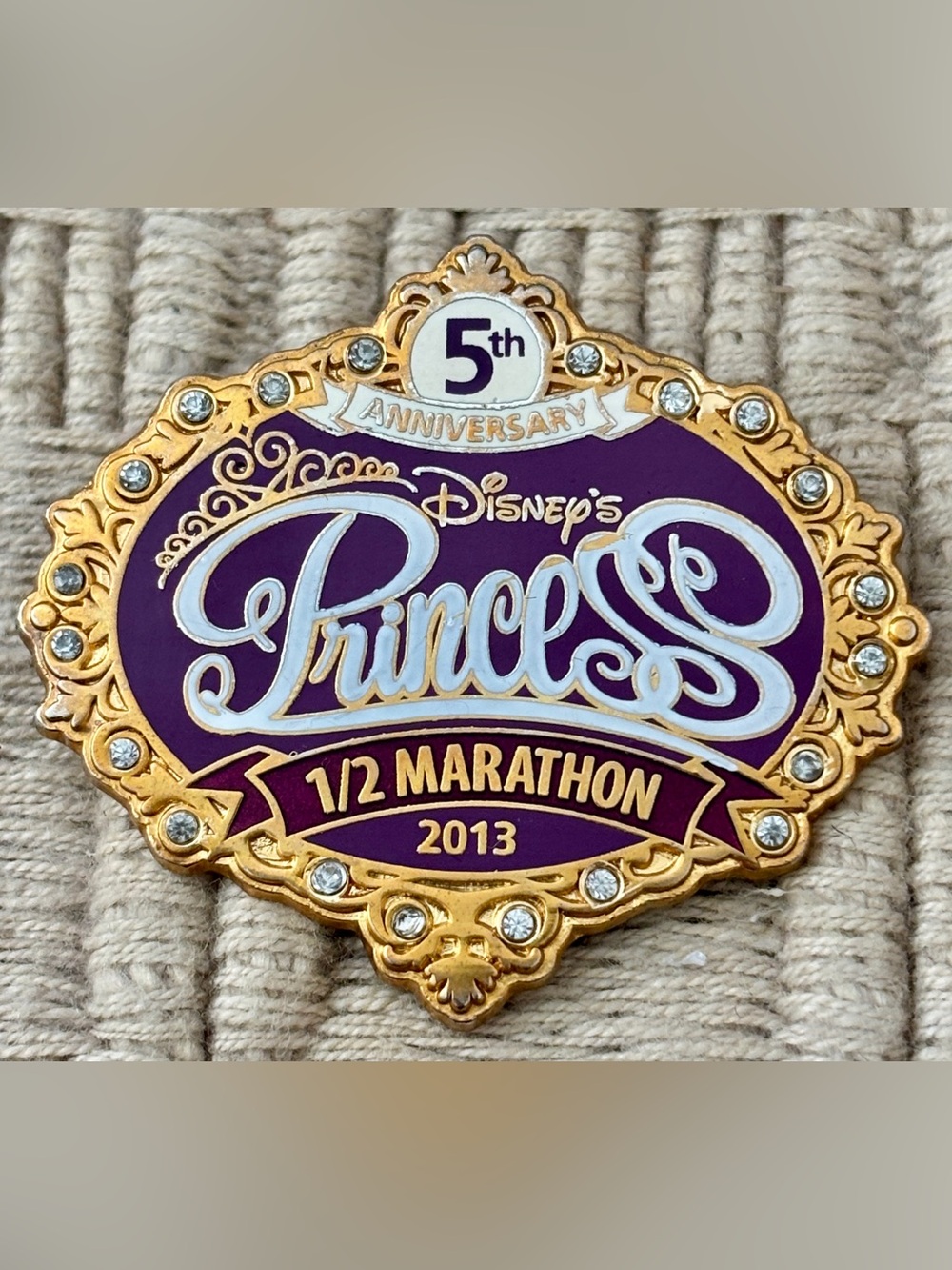 DISNEY 2013 Limited Release Princess 1/2 Marathon 5th Anniversary Pin